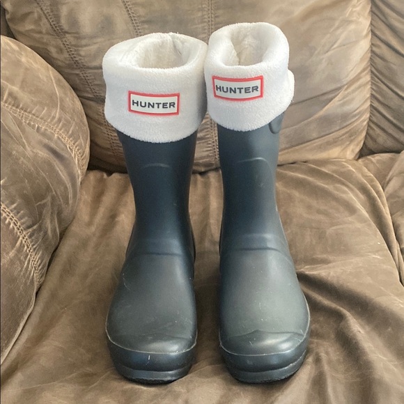 Hunter Black Boots with removable boot socks - Picture 1 of 7